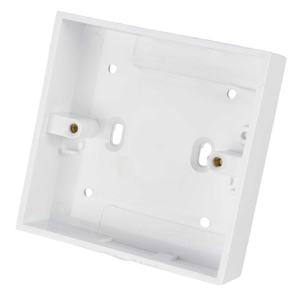 1 Gang 25mm Deep PVC Moulded Surface Pattress Back Box Square Corners White (Sold in 1's)