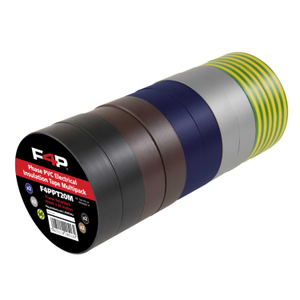 19mm x 20m PVC Insulation Tape Phase Colours [Pack of 10]
