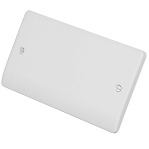 2 Gang Blank Plate White