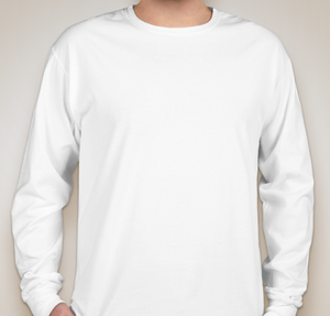 Hanes ComfortWash Garment Dyed Long Sleeve T-shirt - White