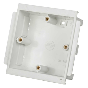 1 Gang 30mm Mounting Box for Trunking White (Sold in 1's)