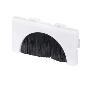 1 Gang Brush Euro Module White