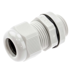20mm IP68 Nylon Compression Gland with Locknut Grey (Pack of 10)