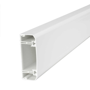 135mm x 50mm 3 Comp Chamfered Dado Trunking White (3m Length)
