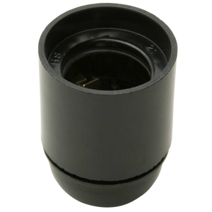 Edison Screw ES-E27 10mm Entry Plastic Lampholder Black (Sold in 1's)