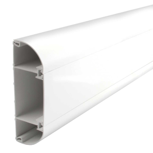 173mm x 60mm 3 Comp Radius Dado Trunking White (3m Length)