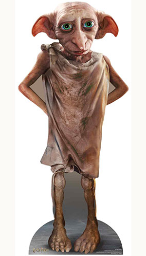 Dobby The House Elf Harry Potter Character Star Mini Cardboard Cutout 98cm