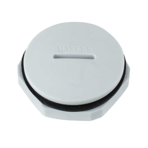 32mm Blanking Plug complete with Gasket and Locknut IP68 Grey (Sold in 1's)