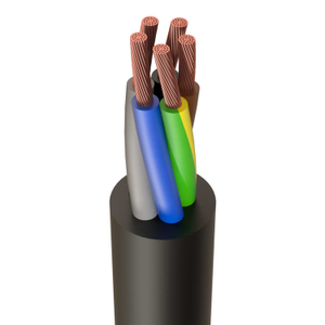 10mm² 5 Core HO7RNF Rubber Flexible Cable (Cut Length Sold By The Mtr)