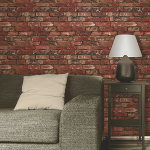 Fine Decor Distinctive Rustic Brick Red Wallpaper - FD31285