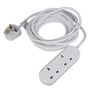 13A 5m 2 Gang Extension Lead White