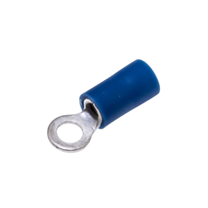3mm Hole Blue Ring Crimp Lug Terminals for Cables up to 2.5mm (Pack of 100)