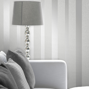 Fine Decor Quartz Stripe Silver Glitter Wallpaper - FD41967