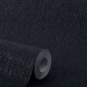Debona Crystal Plain Black Glitter Wallpaper - 9003
