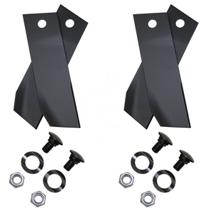 4x Lawn Mower Blades & Bolt Kit Suits Greenfield Ride On OEM GT2139 GT02139