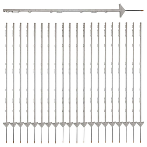 20x Tread In Poly Posts For Electric Fence Wire Tape Insulated Strip Graze Temp