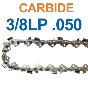 1x 3/8LP 050 52DL Semi Chisel Tungsten Carbide Chainsaw Chain