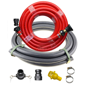 Fire Fighting 20m x 1 inch Hose + Suction 2 inch Hose Kit Fire Rated Water Pump