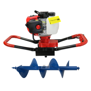 Post Hole Digger 65cc Petrol + 300mm Earth Auger Drill Bit Fence Borer Posthole