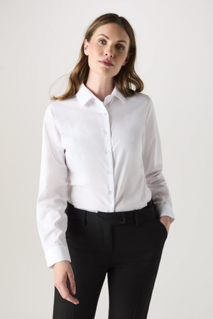 Simon Jersey Women's Long Sleeve Shirt, White