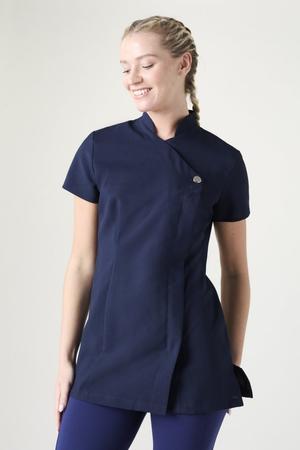 SJ Women's One Button Tunic, Navy