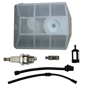 Chainsaw Service Kit Air Fuel Oil Filter Hose Spark Plug for Baumr-Ag SX62 62cc