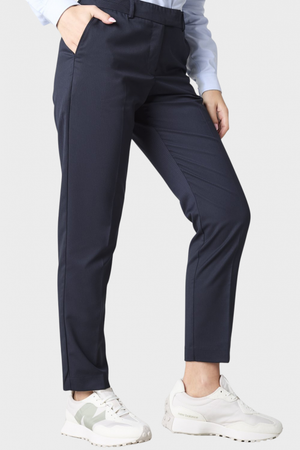 Alderley Women's Trousers, Slim Fit, Short Length, Blue Stripe