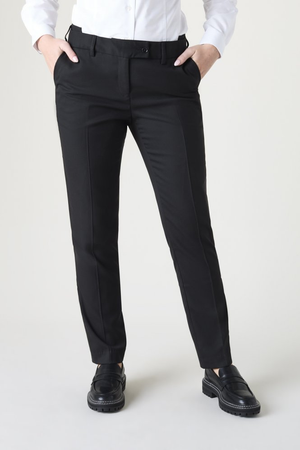 SJ Contemporary Women's Slim Leg Trouser, Regular Length, Black