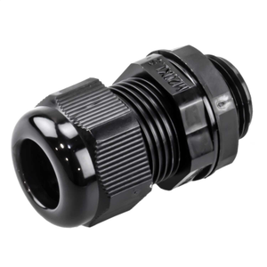 20mm IP68 Nylon Compression Gland with Locknut Black (Pack of 10)