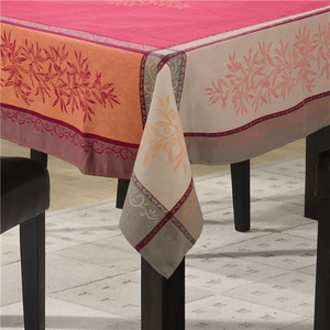 L'Ensoleillade - Jacquard Olive Red Tablecloth 250x160cm