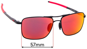 Sunglass Fix Replacement Lenses for Oakley Gauge 6 OO6038 - 57mm Wide