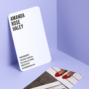 Rounded Luxe Orange US Business Cards