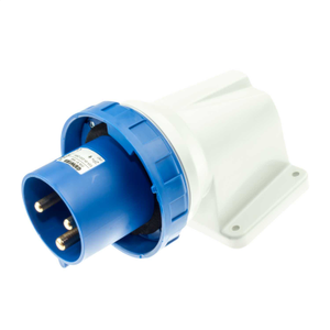 63A 2 Pin + Earth 230V Wall Mounted Angled Applliance Inlet IP67
