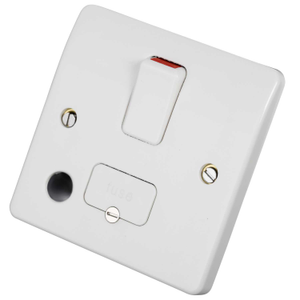 13A DP Switched Fused Spur with Flex Outlet White