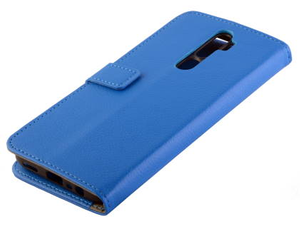 Synthetic Leather Wallet Case with Stand for OPPO A9 2020 - Blue