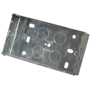 2 Gang 35mm Metal Flush Knockout (KO) Switch and Socket Box (Sold in 1's)