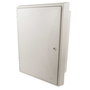 595mm x 409mm x 210mm Flush Electric Meter Box White