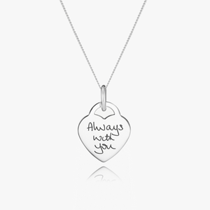 Sterling Silver HeartHandwriting Necklace