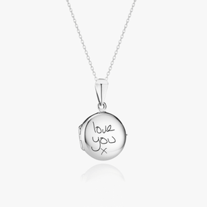 Sterling Silver CircleHandwriting Locket