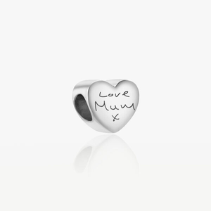 Sterling Silver HandwritingHeart Charm