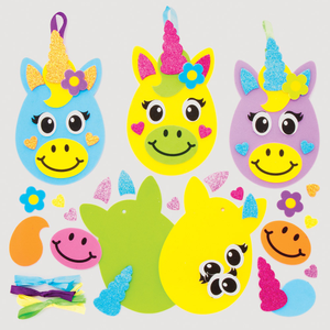Kits de décorations œufs de Pâques licornes à assortir