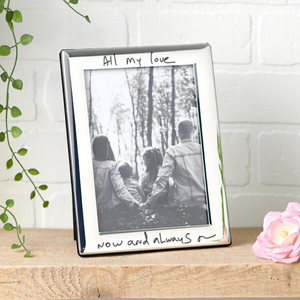 Silver Handwriting Photo Frame