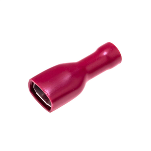 6.3mm Red Female Spade Crimps for 1.5mm Cables (Pack of 100)