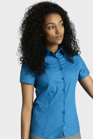 SJ Women's Short Sleeve Shirt, Teal