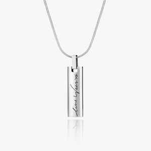 Handwriting Pendant Urn Necklace