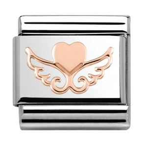 Nomination CLASSIC Rose Gold Symbols Heart With Wings Charm 430104/01