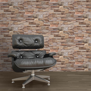 Muriva Natural Slate Effect Brown/Multi Wallpaper - J18437