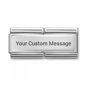Nomination CLASSIC Silvershine Engravable Smooth Double Charm 330710/01