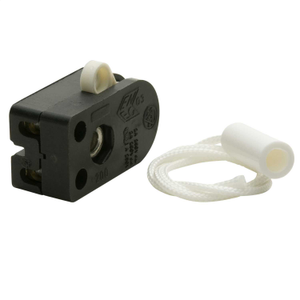 2A Pull Switch with White Cord and Toggle (Sold in 1's)