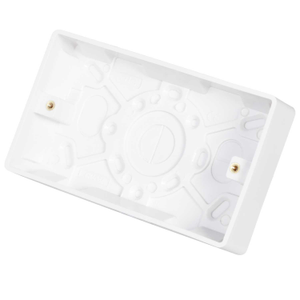 2 Gang 25mm Pattress Back Box White